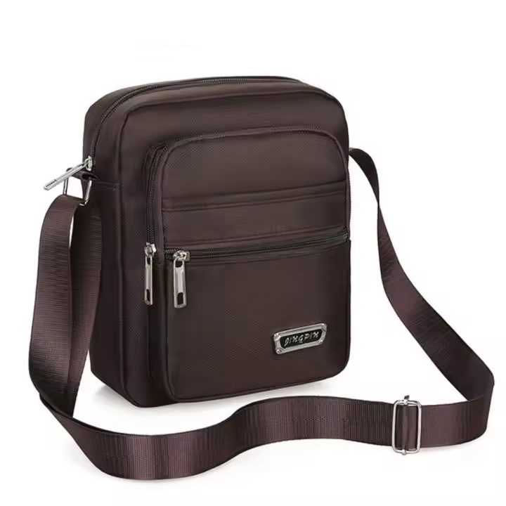 Bolso Bandolera Para Hombre 2024 Nueva Marca Nylon Gris Gran Tamaño Bolsa De Mano Casual Para Viajes Y Negocios Bolsa De Hombro Estilo Chaleco - 1