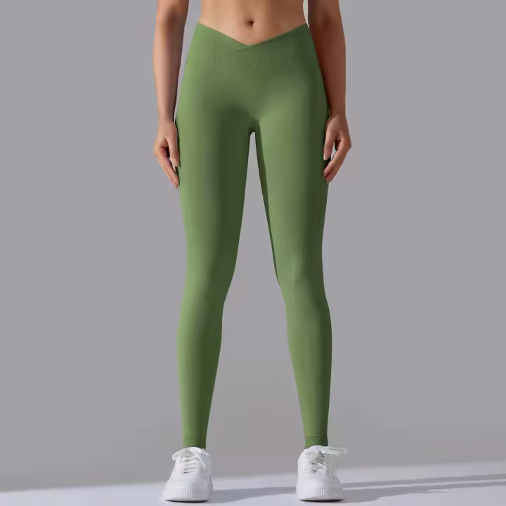Leggings De Yoga Para Mujer Cinturón Alto Levantamiento De Caderas Gimnasio Sin Costuras Pantalones De Deporte Fitness Running - 1