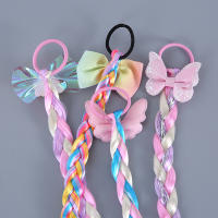 Wig De Enredos Para Niñas Rosa Elásticos De Cabello Con Borlas De Princesa Accesorios De Cabello Lindos Para Niños Cabello De Unicornio Para Bebés - details 3
