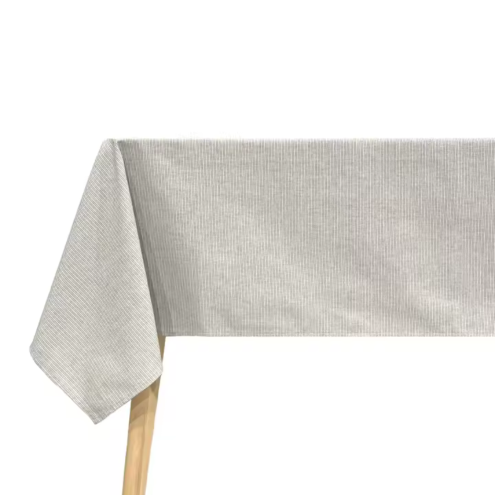 EL CABALLO - Mantel de algodón/poliéster CAZORLA 140x140 cm gris.  Fabricado en España. - 1