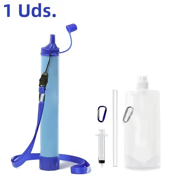 Purificador De Agua Para Supervivencia De Emergencia 1-4pcs Portátil Para Camping Y Senderismo Primera Ayuda En El Exterior - 1
