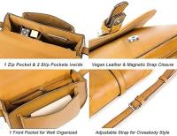 Bolso de hombro grande para mujer con correa ajustable y extraíble (amarillo) - details 2