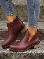 SP Botas Chelsea nuevo Botas de Mujer Botas Gruestas Tacón Bajo Botas de cuero botines retro Primavera y botas individuales Botas Cortas Mujer, - details 22