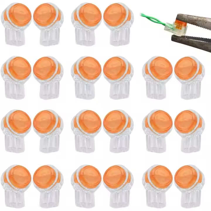 200 Unids Botella de Teléfono Conectores de Cable, UY Conector K1 Conectores de Cable de 2 Vías Gel Leno Conector Crimps Jalea Crimp Wire - 1