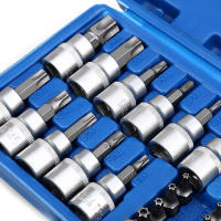 Juego Profesional De 34 Piezas De Destornilladores Torx Y E-Torx En Caja Herramienta Manual Con Encaje 1/4" 3/8" 1/2" Male Y Female - details 3