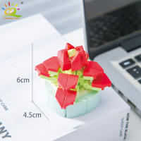 Bloques De Construcción HUIQIBAO MOC Con Plantas Succulentas Y Flor Eterna Jardín Bonsái Romántico Para Adultos Y Niños - details 14