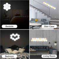 Luz De Pared Hexagonal Con Control Remoto Y Luz LED RGB Modulable USB Colorida Luz Nocturna Geométrica DIY Para Decoración De Hogar - details 9