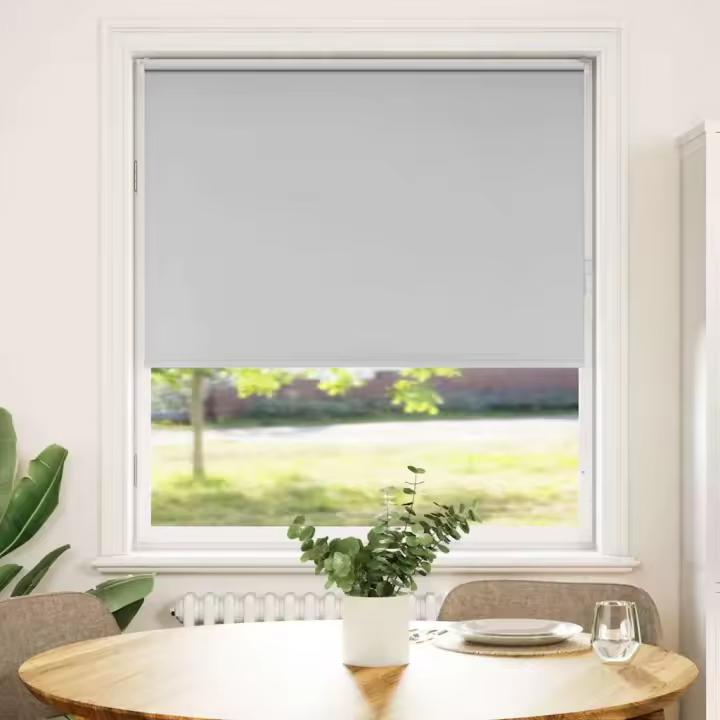 Estor Enrollable Opaco gris claro 105x150 cm Tela Ancho 100,7cm - 1