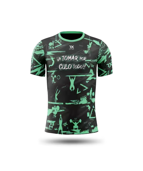 Camiseta Cross Training técnica A Tomar Por Culo! verde - Rx Heavy Rx Heavy Camiseta hombre tecnica - 1
