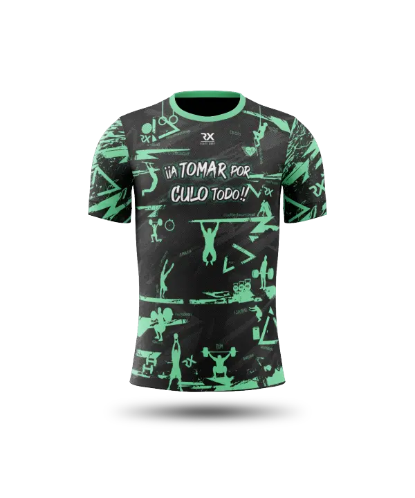 Camiseta Cross Training técnica A Tomar Por Culo! verde - Rx Heavy Rx Heavy Camiseta hombre tecnica - 1