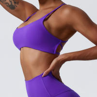 Sudadera Deportiva Para Mujer De Terciopelo Suave Alta Elasticidad Y Secado Rápido Cross Back Yoga Running Fitness Workout - details 35