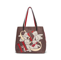 Bolso De Hombro Para Mujer Con Gran Capacidad Y Patrón Animal Bolso Multifuncional De Moda Clásica Bolsa De Compras Con Cierre De Cremallera Y Hebilla - details 4