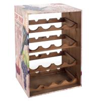 CAPRILO REGALOS & DECORACIÓN Botellero Decorativo de Metal y Madera "Vintage". Muebles Auxiliares. Menaje de Cocina. Regalos Originales. 48 x 48 x 80 cm - details 0