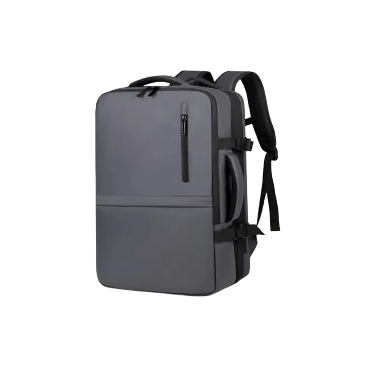 Mochila de viaje cabina Gris, negocios, portátil - tablet 15 pulgadas, puerto USB para batería portátil. - 1