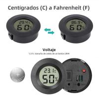 4 Pcs Mini Higrómetro Termómetro Digital LCD Indicador De Humedad Y Temperatura Para Interior Unidad En Grados Fahrenheit O Celsius - details 1