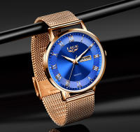 Reloj De Mujer LIGE Moda Ultrafino De Lujo Con Correa De Malla Cronógrafo Cuarzo Deportivo Casual Fecha Resistente Al Choque Manos Luminosas Agua Resistente - details 18