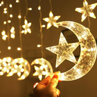 Curtain Garland LED De Estrella Y Luna Para Decoración De Eid Mubarak Y Ramadan 2025 Luz De Cadena Para Eventos Musulmanes Y Fiesta En Casa - details 19