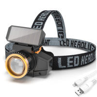 Linterna Frontal LED XPE Con Sensor De Movimiento Y Carga Solar Impermeable USB Para Camping Y Luz De Trabajo Torcha De Cabeza - details 1