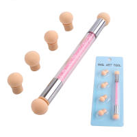 Doble Cabeza Esponja Para Uñas Pincel De Gradiente Floreciente Escritura Lavable Herramientas De Manicura Para Gel UV - details 10