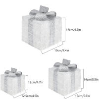 Juego De 3 Cajas De Regalo Iluminadas LED Para Decoración De Navidad Interior Y Exterior Árbol De Navidad Jardín Hogar - details 6