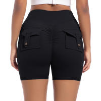 SSITO Pantalones cortos de Yoga para Mujer, Mallas de Gimnasio with Bolso fruncido en el asiento, medias rezadoras de beltera High, Pantones cortos SexIs with fruncido en el asiento para Cycling - details 7