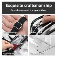 Bolso De Hombro Transparente Para Mujer PVC Aprobado Para Estadios Y Conciertos Con Bolsillo Frontal Bolso Cruzado Sencillo De Mano Casual - details 5