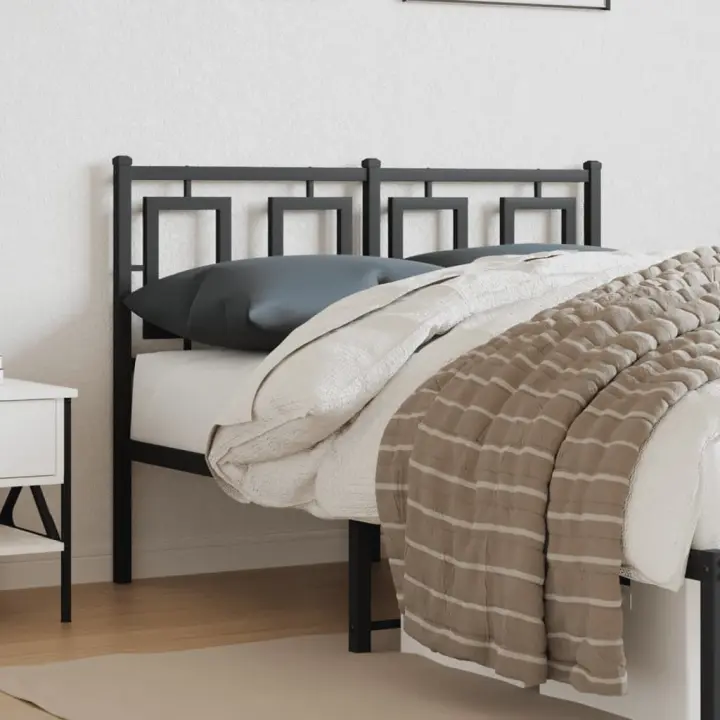 vidaXL Cabecero de metal negro 120 cm - 1