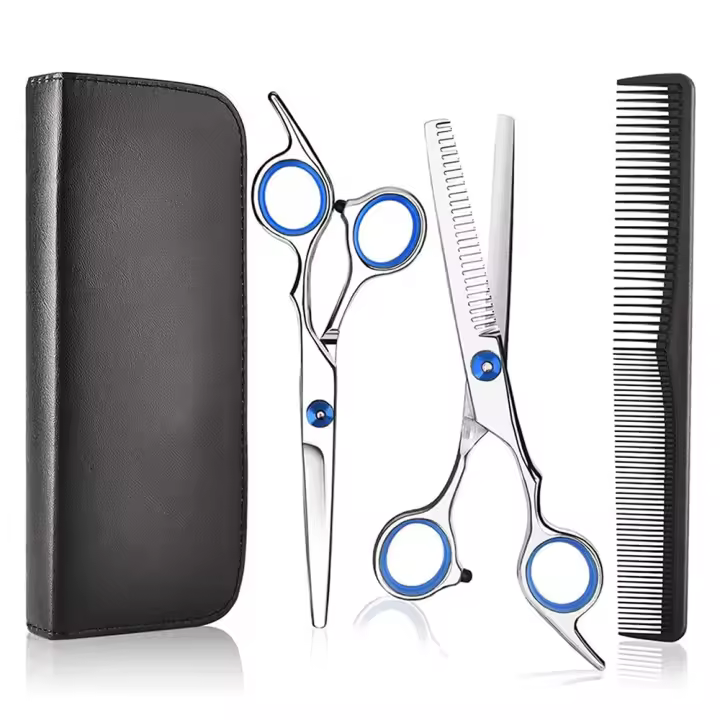 Tijeras Peluquería Profesional,7 Pack/Set 6 "Tijeras de Peluquería Profesional Corte de Pelo de Acero Inoxid con Peine,Barberos or Uso EN EL Hogar, Claro y Agudo - 1