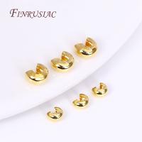 Cubiertas De Bola Abierta 18K Oro Pintado 3mm/4mm Para Finos De Joyería DIY Suministros Al Por Mayor Cubiertas Redondas Para El Final De Los Crimpas - details 6