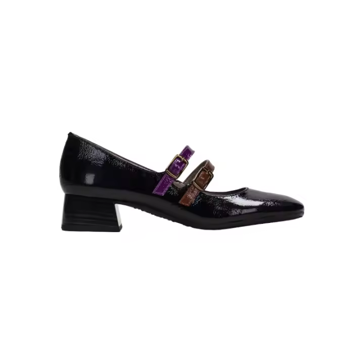 zapato piel acharolada con pulsera bicolor linea manila - 1