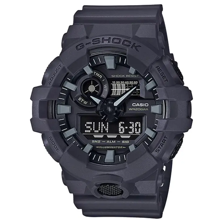 reloj deportivo hombre Casio G-Shock Analog / Digital GA-700UC-8A 53.4mm 200m WR resistente a los golpes correa de silicona - 1