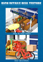 Bloques De Construcción Miniatura Villa Europea En El Mercado Callejón Juguete Educativo Para Niños Modelo De Luz Escena Arquitectónica Regalo Ideal Para Edad 6-12 Años - details 3