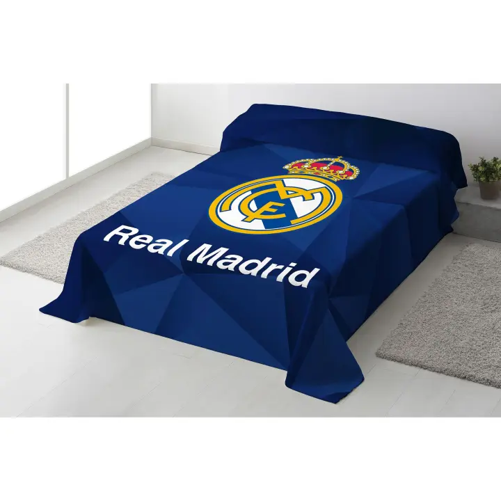 Bimba Pimba Real Madrid manta rachel producto oficial medidas 160 cm  x 240 cm. modelo 3 - 1