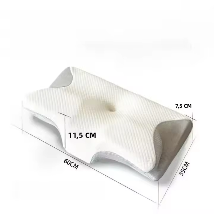 Almohada De Espuma De Memoria Ortopédica Para Alivio De Dolor De Cuello Ergonómica Cervical Con Rebound Lento Y Transpirable Para Dormir - 1