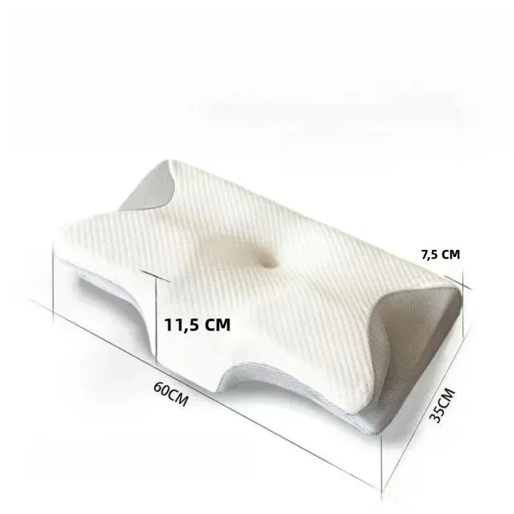 Almohada De Espuma De Memoria Ortopédica Para Alivio De Dolor De Cuello Ergonómica Cervical Con Rebound Lento Y Transpirable Para Dormir - 1