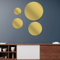Pegatina De Espejo Redonda 10-15CM Autoadhesiva Decorativa Para Baño Y Dormitorio Adhesivo De Acrílico 3D Para Decoración De Pared Y Sala De Estar - details 6