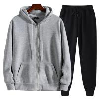 Conjunto De Ropa Deportiva Para Hombres 2024 Con Capucha Y Pantalones Cierre De Cremallera Estilo Casual Fitness Ajustable Para Primavera Y Otoño - details 3
