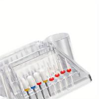 Caja De Almacenamiento Para Manicura 1PC Cabeza De Trituración De Tungsteno Con Base De Escritorio Cepillo De Uñas Y Drit Bit Para Acrílico De Estudio - details 5