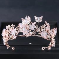 Diadema De Boda Hecha a Mano Con Perlas Y Rhinestones Diseño Floral Con Mariposa Accesorio Para El Cabello Regalo De Novia - details 4