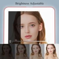 Espejo iluminado portátil de la belleza del maquillaje, iluminación de 3 colores, pantalla táctil de Dimmable, espejo cosmético plegable del tablero LED con las luces - details 2