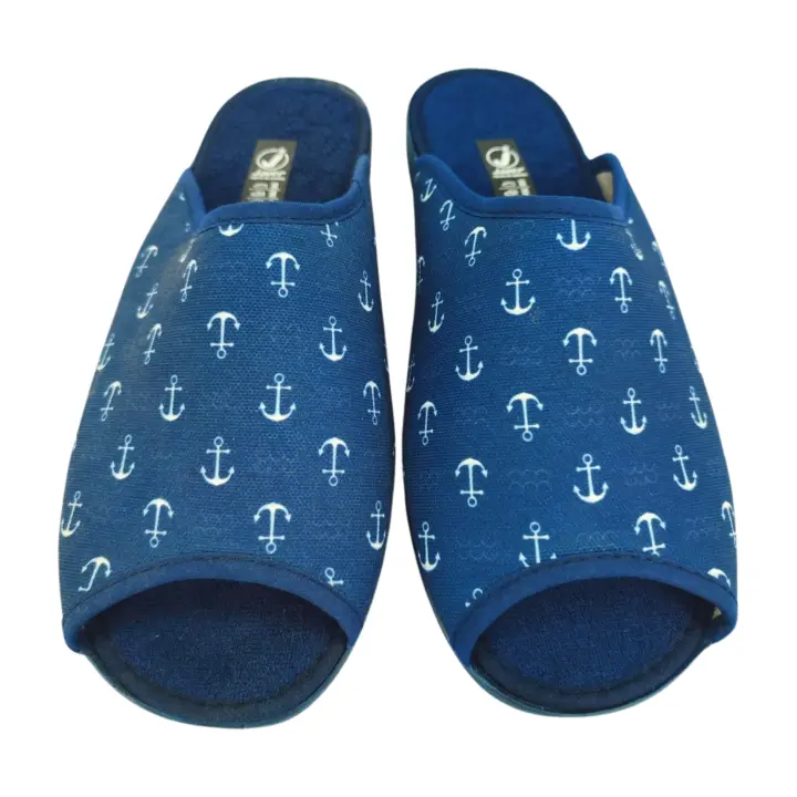 Zapatillas Casa Hombre Javer 31-226 Chanclas Destalonas Puntera Abierta Slippers Suela Antideslizante Pantuflas Anclas - 1