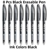 8Pcs/Set Bolígrafos De Gel Erasables Recargables Para Escuela Material Plástico Tinta Azul Negra Punto De Escritura 0.5mm - details 4