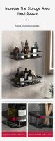 Estante De Almacenamiento Para Baño No Perforado Montaje En Pared Estante De Esquina Para Ducha Organizador De Shampoo Accesorios De Baño - details 7