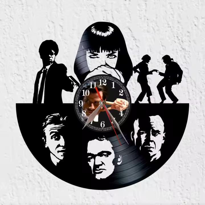 VinyWoody Reloj de Pared Disco de Vinilo Crimen Organizado 3 Partes Pelicula Decoracion - 1