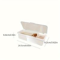 Caja De Almacenamiento Para Cepillos De Maquillaje Transparente De Acrílico 1pc/2pcs Con Cinta Para Proteger De Polvo Ideal Para El Hogar Y La Mesa - details 5