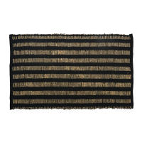 CAPRILO REGALOS & DECORACIÓN Alfombra Rectangular Decorativa de Yute "Rayas Negras-Bohemio". Decoración del Hogar. Regalos Originales. Dormitorios y Salón. Textil. 80 x 50 x 1 cm - details 0