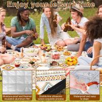 Manta de picnic Grande de 200x200 cm, plegable para Playa Manta de camping, impermeable, lavable en Máquina, ideal para Parques, Jardines, playas y picnics. - details 0