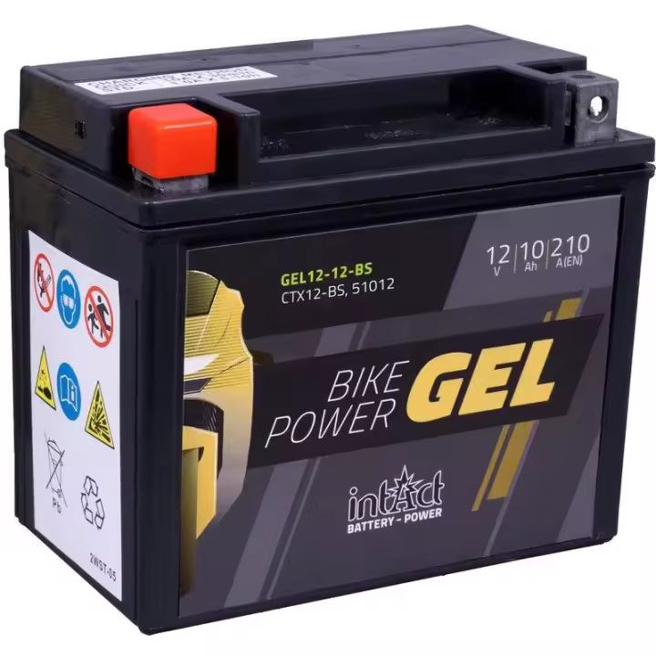Bateria de moto Intact gel YTX12-BS 12v 10ah - 1