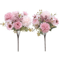 Rosa De Seda Artificial Peonia Otoño Decoración De Habitación Boda Valentine's Day Navidad Arreglo Floral Falso Para Novia Bouquet - details 5