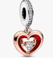 PANDORA Moments en Plata esterlina con Baño de dos tonos (only Colgante, Cadena no incluida) - details 11